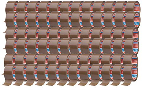 tesa Klebeband Paketklebeband Packband 66m x 50mm (72 Rollen, Braun)