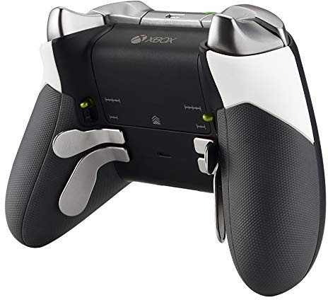 eXtremeRate Agarre de Goma para Xbox One Elite Accesorios Asa Izquierda Derecha Empuñadura Antideslizante Grip Mango de reemplazo Kit para Xbox One Elite Control-Modelo 1698 (Blanco)