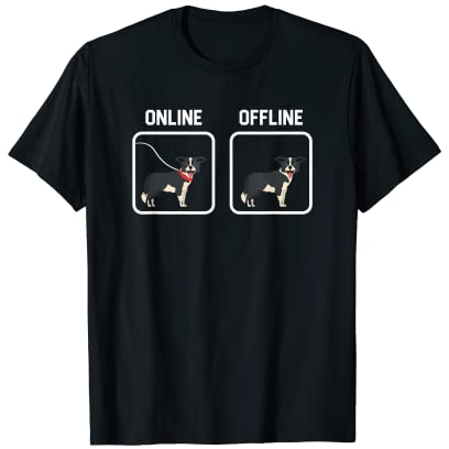 Border Collie Offline Hunderasse Hund Hundebesitzer Geschenk T-Shirt