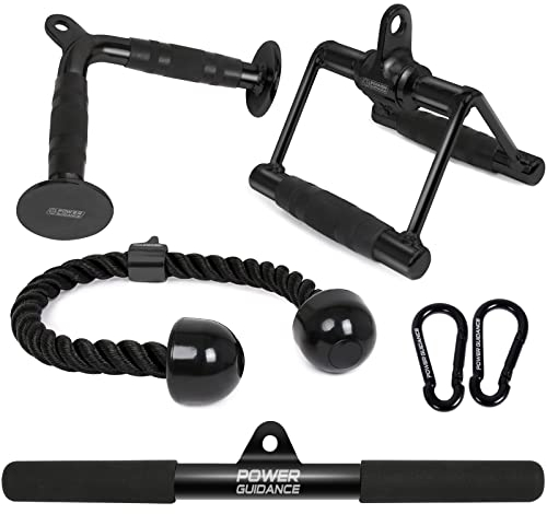 POWER GUIDANCE Triceps Pull Down Attachement, Accessoires de machine à câble pour salle de sport à domicile, fixation de traction latte Poids Fitness