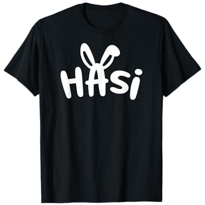Osterhase Osterhasenohren Hasi Freundin Partnerlook Pärchen T-Shirt