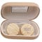 dierjueyers Wood Grain Contact Lens Case Compact Eye Contact Case for Travelling Portable Contact Box with Mirror Rectangle，Cute Colorful Especially Fresh Brown 4 Piece Set, Fresh Brown, 3cmTall