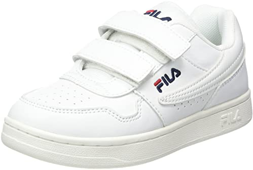 FILA Arcade Velcro Kids Sneaker, White Navy, 30 EU