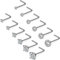 PunkTracker 20G 1.5mm 2mm 2.5mm 3mm 3.5mm 4mm Nasenringe, 4-12Stk. klare Diamant CZ Nasenstecker Nasenpiercings Schmuck