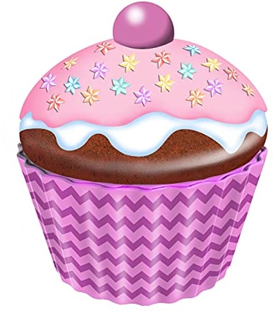 MediMuc Cupcake groß Blumen - Aufbewahrungsdose, Keksdose, Blechdose - lebensmittelecht - Vol. 1,5l - Maße: (Durchmesser x Höhe): 18,5 x 18,0cm