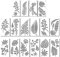 16 pièces Pochoirs Feuilles Feuille Réutilisable Pochoir Plastique mural Pochoir pour meubles Bureau Couloir toile botaniques