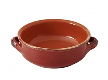 Brandani 52266 Cocotte Con Manici Colori Assortiti Terracotta Da Fuoco, 14X17X5H cm, Colori Rosso, Blu, Verde, Giallo