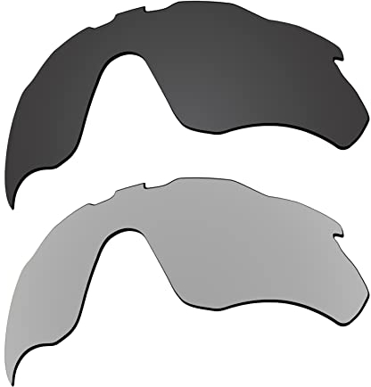 EZReplace Lentes de repuesto para gafas de sol Oakley Radar EV Path XS OJ9001 (lentes polarizadas) – Compatible con el marco Oakley Radar EV Path XS (negro carbón+metal plateado), Carbon Black +