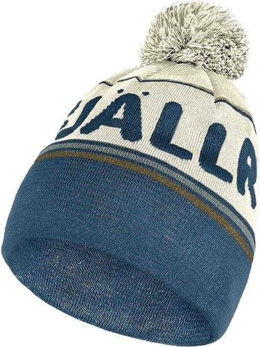 Fjällräven Unisex Pom Hut, Chalk White/Indigo Blue, One Size