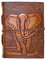 18 cm Notizblock Notizen Handgemacht Tagebuch Kleine Reisen Notizbuch Skizzenbuch Geschenk Album met Elefant Lederbezug Antik Schnurverschluss