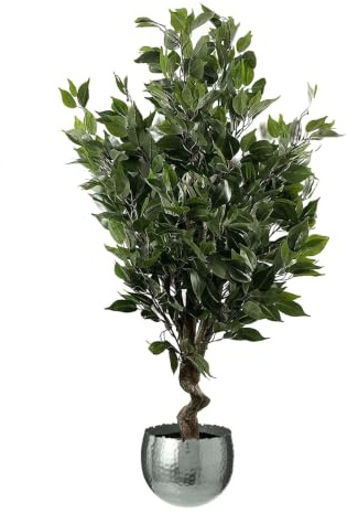 Leaf Artificial Evergreen Indoor Tree with Planter