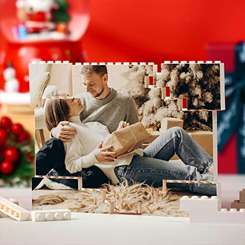 VEELU Personalisierte Bausteine mit Foto Puzzle mit Eigenem Bild Quadrat Geformt Bausteine Benutzerdefiniertes Bild Geschenk für Ihn, Sie, Paare, Frau, Männer