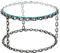 riess-ambiente.de Design Couchtisch Chains 65cm Silber Handmade Metall rund Glasplatte Kettengestell