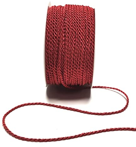 s.dekoda Kordel 50m x 2mm Rot Drehkordel Dekoband Kordelband Kordelschnur
