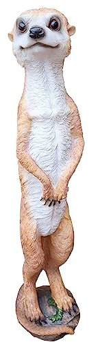 Fachhandel Plus Dekofigur Erdmännchen lebensechte Tierfigur Gartendeko Scharrtier Suricate
