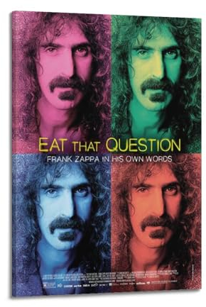 VZRSQZK Frank Zappa Dokumentarfilm-Poster, dekoratives Gemälde, Leinwand-Wandposter und Kunstdruck, modernes Familienschlafzimmer-Dekor-Poster, 60 x 90 cm