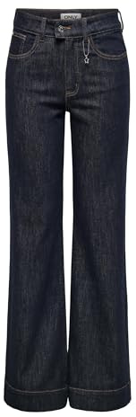 ONLY Damen Jeans Female Jeans mit Weitem Bein Onljuicy Hohe Taille Weiter Beinschnitt Jeans