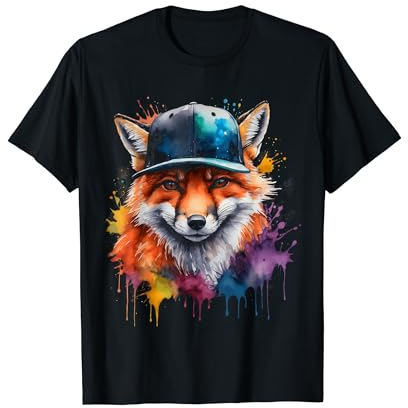 Fuchs Snapback Cap Cool Tier Aufdruck Design Print T-Shirt