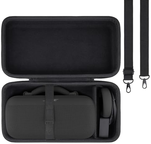 Khanka Étui de Voyage Rigide de Remplacement pour Haut-Parleur Bluetooth Bose Soundlink Max, étui Uniquement (Noir)