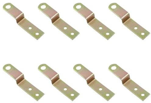 8PCS Door Barricade Brackets, 10mm Height, Heavy Duty Z Shaped Brackets, Metal Drop Open Bar Holder, Security Door Reinforcement, Door Jammer, Tool Hanger for Barn, Shed, Garage, Gate