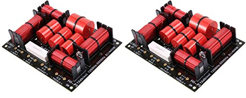 BLASHRD 2X 400W 3 Wege Frequenzweiche Teiler HiFi HochtöNer TieftöNer Lautsprecher Frequenzweiche 1250H/5000HZ mit Hochtonschutz
