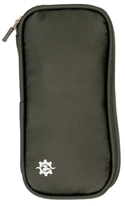 Lumiere & Co. Fahrradtasche Wasserdicht – 9 × 14 cm Kompakte Radfahr-Börse mit Fächern für Karten, Bargeld, Schlüssel und kleine Essentials – (Klein, Schwarz)