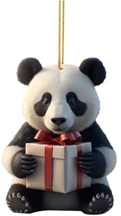 Niedlicher Cartoon-Panda Anhänger Weihnachtsbaum, Lustiger Christbaumschmuck, Deko Geschenke Weihnachten, Christbaumschmuck Tiere, Weihnachtsdeko Saisonale Dekoration Für Wohnzimmer Schlafzimmer