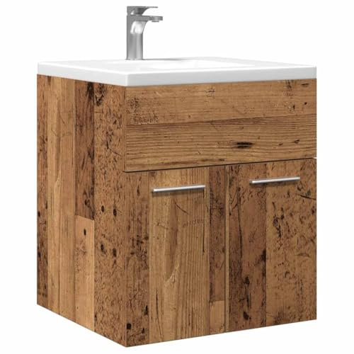 Jiangboyue-856205 - Mueble para lavabo de baño (madera antigua, 41 x 38,5 x 46 cm)