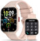 Smart Watch for Men Women Answer/Make Calls, 1.96 HD Touch Screen Fitness Watch with Heart Rate/Sleep Monitor, Step Counter, 113+ Sports Activity Trackers, IP68 Waterproof Smartwatch, Rose Gold
