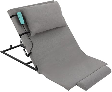 VonVVer Dossier de lit électrique avec fonction de levage - 120 x 75 cm - 50 W - Charge maximale : 300 kg - Avec télécommande - Support de dossier auxiliaire électrique (gris, 120 x 75 cm)