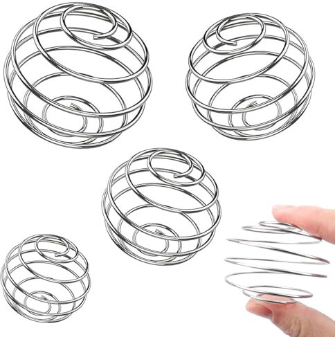 Hurifeng 4PC Edelstahl Shaker - Protein Shaker mit Kugel für die perfekten Proteinshakes - Eiweiß Shaker aus Metall - Metall Shaker ESN Edelstahl