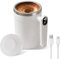 TechVizrs Selbstrührende Kaffeetasse, Automatisch Magnetisch Rührende Kaffeetasse, 400ml Utomatic Magnetic Stirring Coffee Mug aus Edelstahl für Milch, Kakao Im Büro, Küche, Reisen (Weiß)