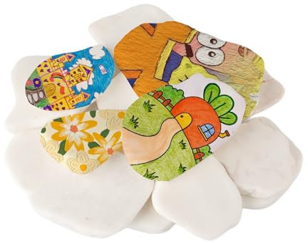 MOKIDO Lot de 15 pierres à peindre, 3 à 8 cm, galets plats à peindre, pierres de rivière naturelles, galets de plage, galets décoratifs lisses pour peinture colorée et décoration