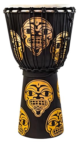 TOCA Djembe 8 Street Series Carved Watcher, Seilspannung TSSDJ-STW | mahagoni, handselektiertes Ziegenfell, Seilspannung, handgeschnitzt