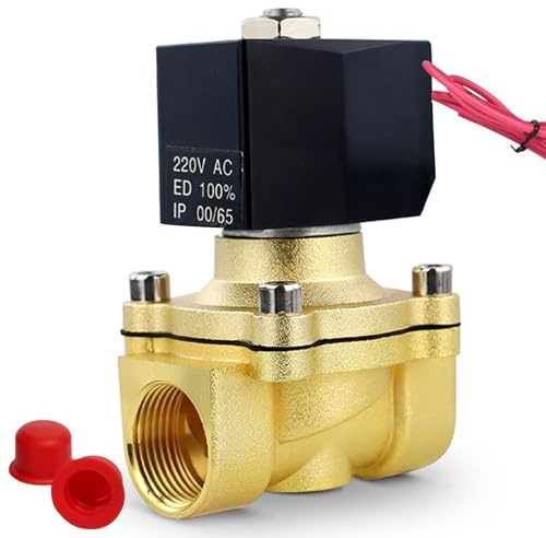 Magnetventil Messing,3/4 220V AC Elektromagnetventil Messing,Elektrisch Magnet Ventil,Elektrisches Elektromagnetventil,Magnetventil,Direktgesteuert für Wasser Luft,Feuchtigkeitsbeständig