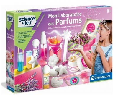 Coffret Laboratoire des parfums Enfant des 8 Ans - Atelier Creation aromes, sels de Bain - cosmetiques - Set Jeu Science avec Carte Tigre