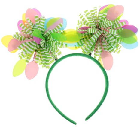 CALLARON Bunter Osterparty Haarreif mit Pom Poms Dekorativer Kopfputz für Fröhliche Frühlingsfeiern und Festlichkeiten für Ganze Familie
