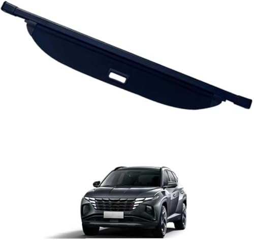 Auto Einziehbarer Laderaumabdeckung Kofferraum Hutablage für Hyundai Santa Fe 2019-2023 hintere Kofferraumabdeckung Laderaumabdeckung Rollo