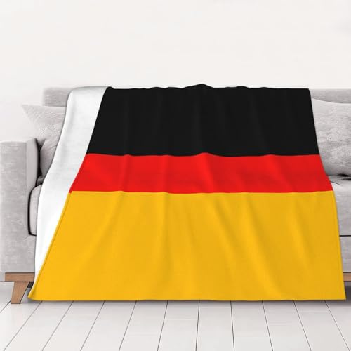 WZYCWB Flanelldecke mit Deutschland-Flagge, 101,6 x 76,2 cm, bedruckte Flanelldecke, 76,2–203,2 cm. Eine warme Decke für den Herbst und eine tragbare Reisedecke.