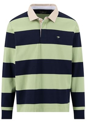 FYNCH-HATTON Rugbyshirt aus Baumwolle mit Streifenmuster und Polokragen