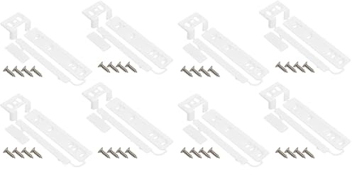 UPTTHOW 4Pcs Universal Integrated Fridge Freezer Door Slider with Barckets and clips, Fridge Door Mounting Installation Fixing Kit (Pack of 2)