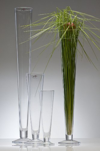 Glasvase CIELO Glas Vase Tischvase Blumenvase konisch 40 cm