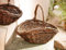 Bügelkorb Natur aus Weide, braun, 37x27 cm, Obstkorb, Pilzkorb
