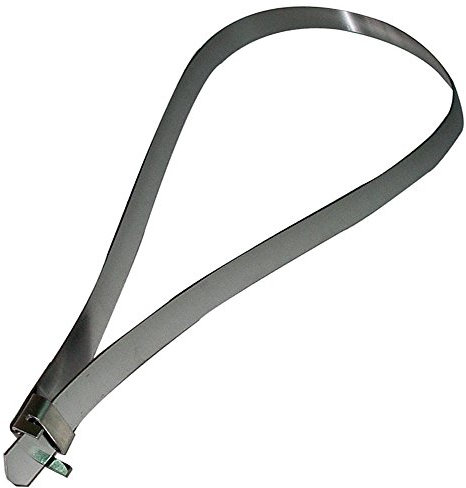 Alkan 10 x Universal vorgefertigte Edelstahlband (AISI 430) Schlauch-Bandschellen Satz L 280 mm/Spannschelle Set mit Clips/Schlauchschellenband für unsere Schlauchschellenzange