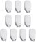 BEEWAY Self Adhesive Hook - Pack of 10 Wall Door Hooks Stick On/Sticky Hooks for Bathroom Kitchen Hanging Coat Cloth Towel Key - Stainless Steel, Waterproof, No Nails