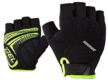 Ziener Herren COLIT Fahrrad-, Mountainbike-, Radsport-Handschuhe | Kurzfinger - atmungsaktiv/dämpfend/rutschfest, black.poison yellow, 8