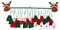 HEITMANN DECO Adventskalender - Adventskalender-Stab zum Aufhängen - selbst Befüllen - Beutel - Rentier - Grün/Weiß/Rot