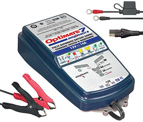 OptiMate TecMate 7 Ampmatic, TM254, 9-Step 12V 10A Sealed Battery Saving Charger & maintainer