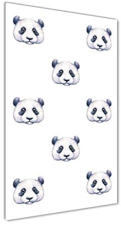 Tulup - Impression sur Verre Acrylique - 60x120 - Image sur Verre - Déco Mural derrière Le Plastique - Tableaux pour la Mur - Mural Art - Décoration - Animaux - Blanc - Pandas géants