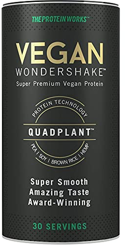 Protein Works - Vegan Wondershake, Vegan Protein Shake, High-Protein Plant-Based Nutrition, 30 Servings, Choc Caramel Biscuit, 750g